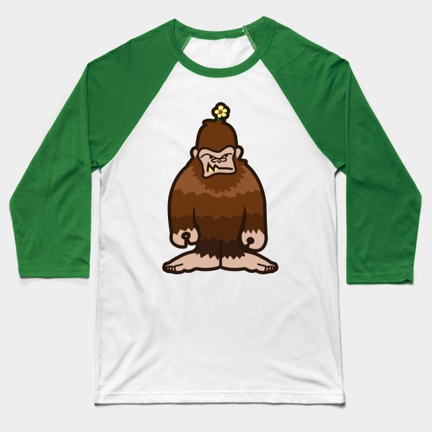 Annoyed Sasquatch Baseball T-Shirt by DangerHuskie